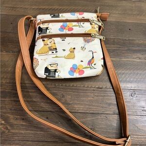 Loungefly Disney Pixar Up Characters Allover Print Crossbody Bag